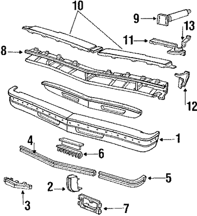 E1AZ17757A - Body: Face Bar for Ford: LTD Image