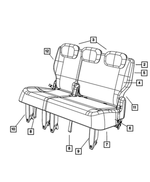 1RS841VSAA - : Rear Seat Cushion Cover And Foam, Right for Mopar Image