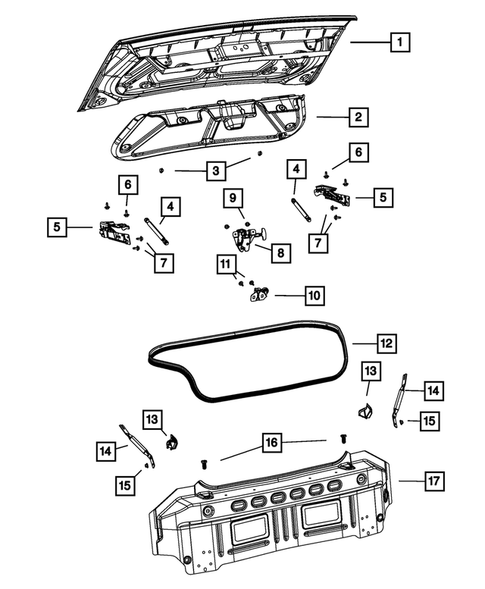 Deck Lid for 2012 Dodge Challenger #0