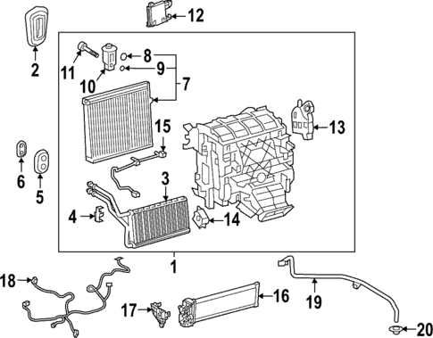 Evaporator & Heater Components for 2023 Lexus NX450h+ #0