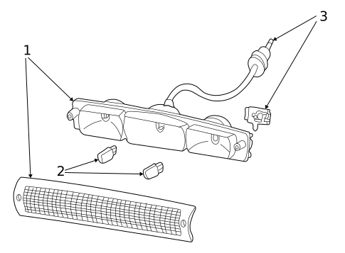 High Mounted Stop Lamp for 2004 Ford Excursion #0