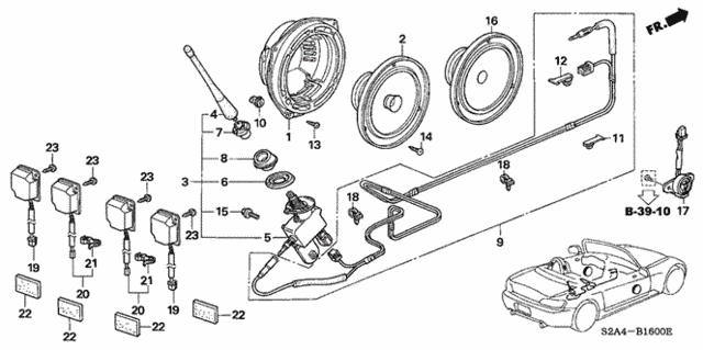 Radio Antenna - Speaker for 2004 Honda S2000 #0
