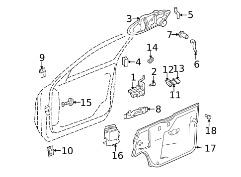 Lock & Hardware for 1998 Cadillac Seville #0