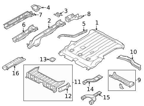 Rear Floor & Rails for 2010 Ford Transit Connect #0