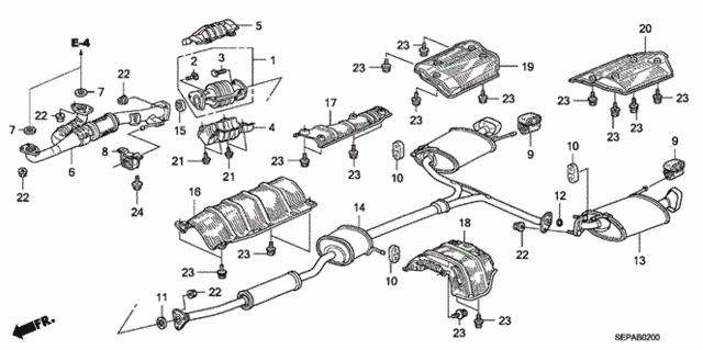 Exhaust Pipe - Muffler for 2008 Acura TL #0
