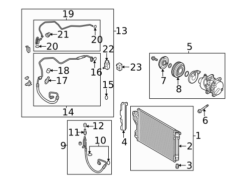 Condenser, Compressor & Lines for 2011 Kia Optima #0