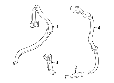 Rear Seat Belts for 2002 Lincoln LS #0