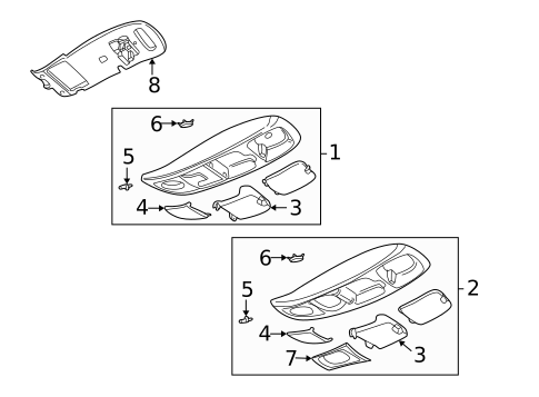 Overhead Console for 2005 Mercury Mountaineer #1
