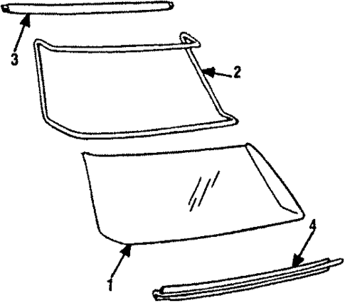 Back Glass for 1986 Mitsubishi Galant #0