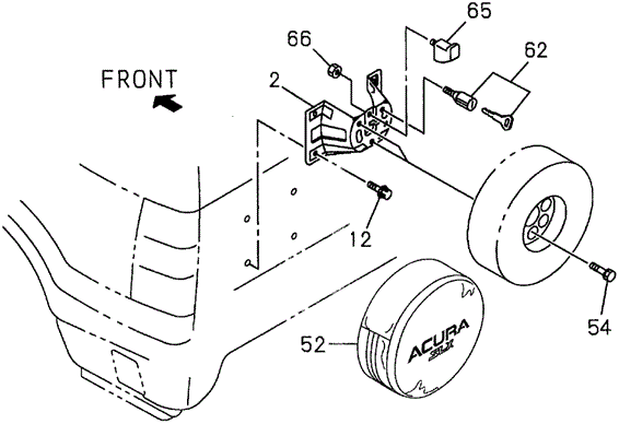 Spare Tire - Cover for 1996 Acura SLX #0