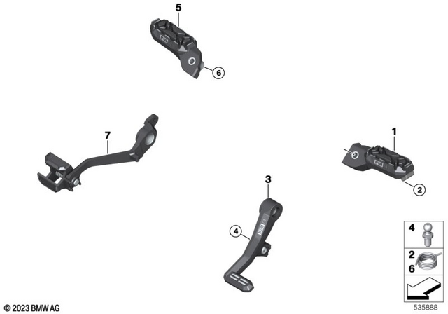 23417923281 - Design: Option 719 Shadow adjustable gearshift lever for BMW-Motorrad Image