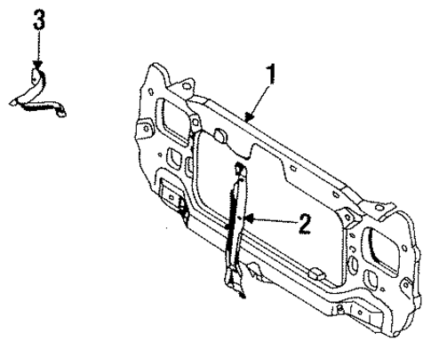 Radiator Support for 1988 Nissan Stanza #1