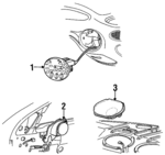 F6DZ18C833AB - Body: CD Magazine for Ford: Escort, Taurus | Mercury: Cougar, Sable, Tracer Image