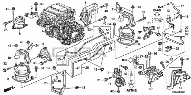 Engine Mounts (2WD) for 2009 Acura TL #0
