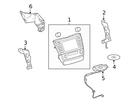 Navigation System Components for 2009 Toyota Venza #0