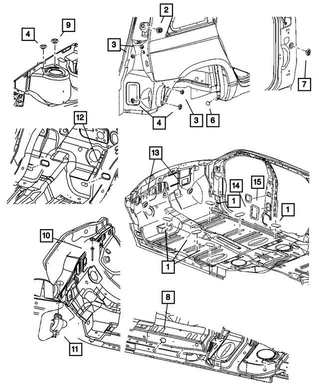 « 4860222 – Body Sheet Metal Except Doors : Bouchon pour Mopar Image »