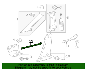 67913-47080-C0 - 2023-2024 Toyota - Sill Trim | Nucar Toyota Parts