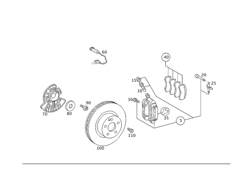 Front Wheel Brake for 1999 Mercedes-Benz CL500 #0
