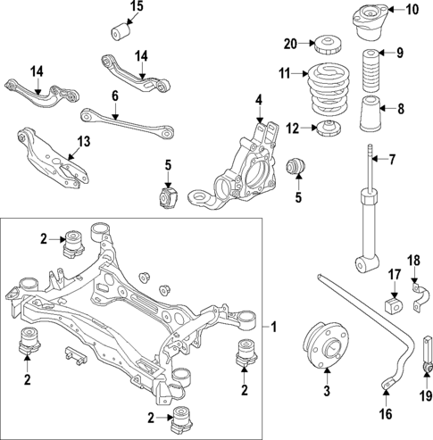 Rear Suspension for 2019 Audi A4 Quattro #0