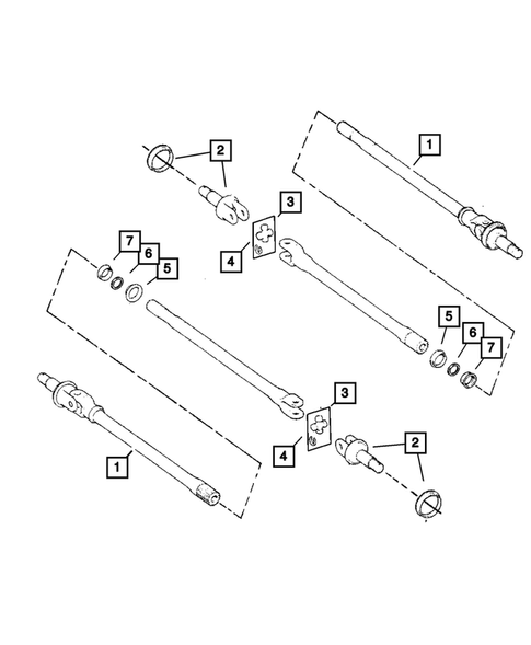 Front Axle Drive Shafts for 2005 Jeep Wrangler #0