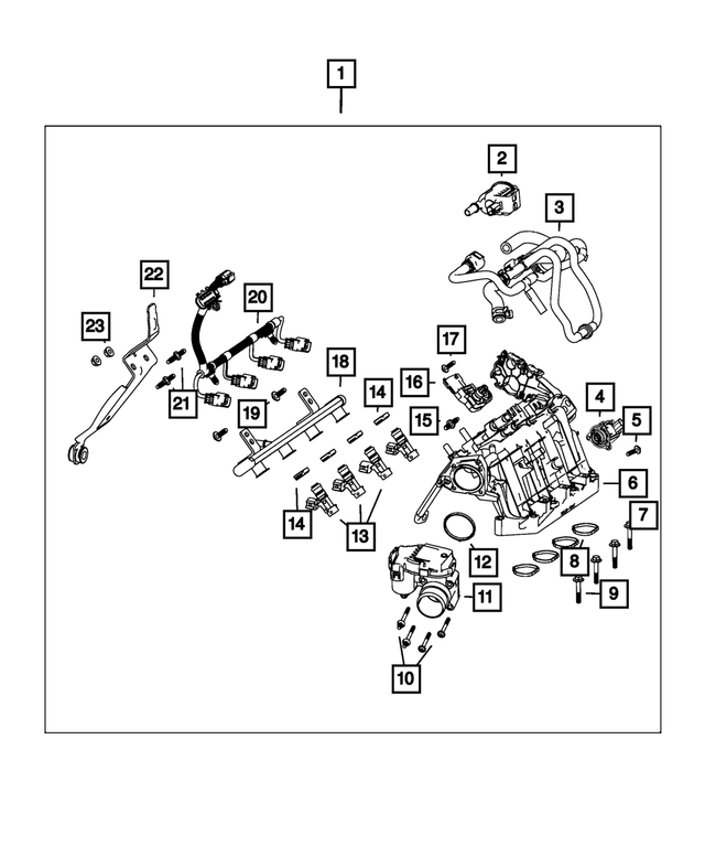 68171959AA - 1.4L Turbo; Engine: Hex Flange Head Bolt, Mounting for Mopar Image