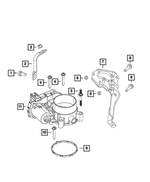 4627358AB - Fuel and Accelerator Pedal: Intake Manifold Strut for Mopar Image