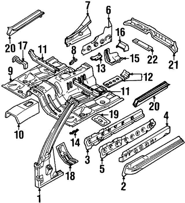 7431230P00 - : Front Floor Pan for Nissan Image