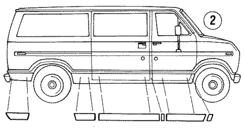 Stripe Tape for 1991 Ford E-150 Econoline Club Wagon #1