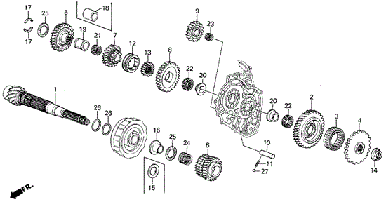 AT Countershaft for 1990 Acura Legend #0