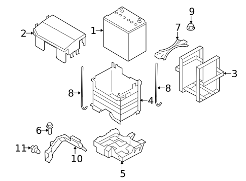 Battery & Related Components for 2010 Mazda MX-5 Miata #0