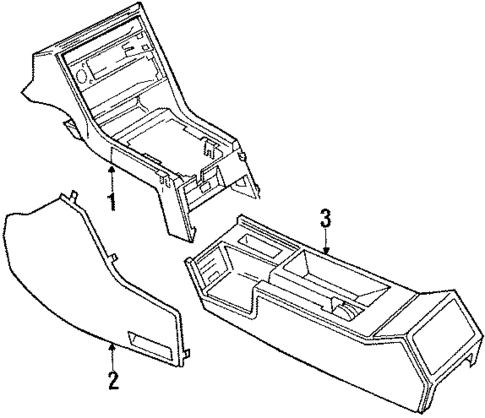 Console for 1989 Audi 100 Quattro #0