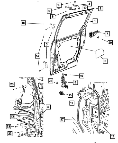 Sliding Cargo Door for 2008 Dodge Grand Caravan #2