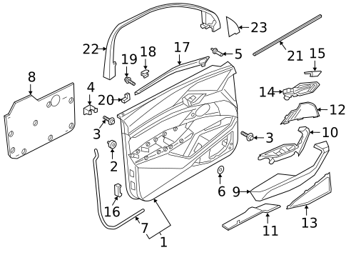 Interior Trim - Front Door for 2024 Audi Q8 e-tron #2
