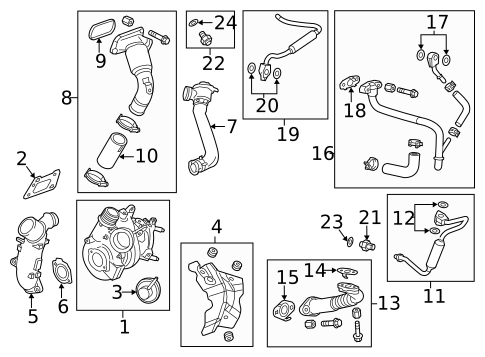 Turbocharger & Components for 2017 Cadillac XTS #0