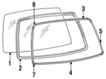 65041GA090 - Body: Reveal Molding for Subaru: DL, Loyale Image