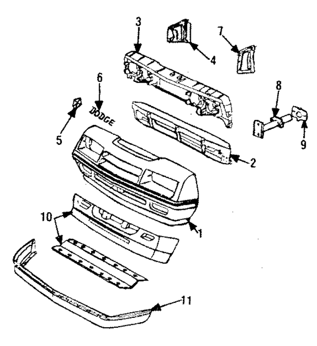 4270500 - Body: Bumper Cover for Mopar Image