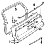 10278904 - Body: Gate Assembly for Buick: Commercial Chassis, Roadmaster | Chevrolet: Caprice | Oldsmobile: Custom Cruiser Image