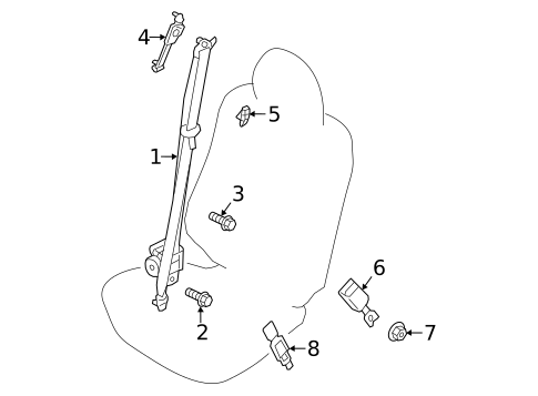 Front Seat Belts for 2025 Mitsubishi Outlander #0