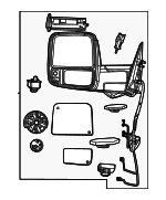 68547220AD - Body: Mirror Assembly for Ram: 1500 Image