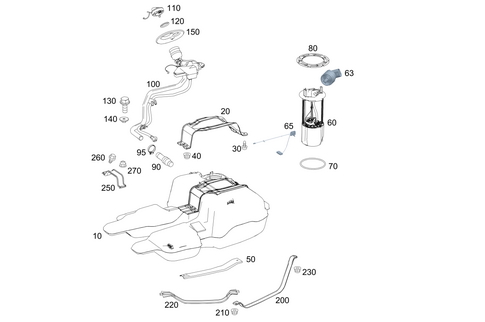 Fuel Tank with Detachable Parts for 2017 Mercedes-Benz G550 #0