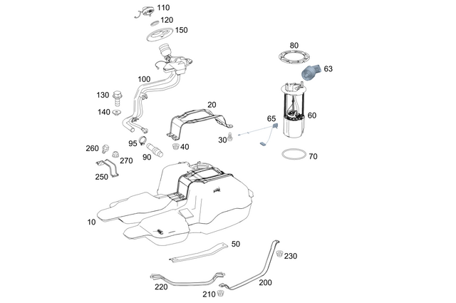 4634707301 - Fuel System: Fuel Tank for Mercedes-Benz: G550 Image image