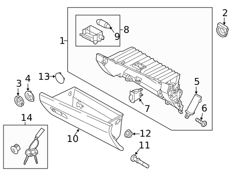 Glove Box for 2020 Kia Sedona #0