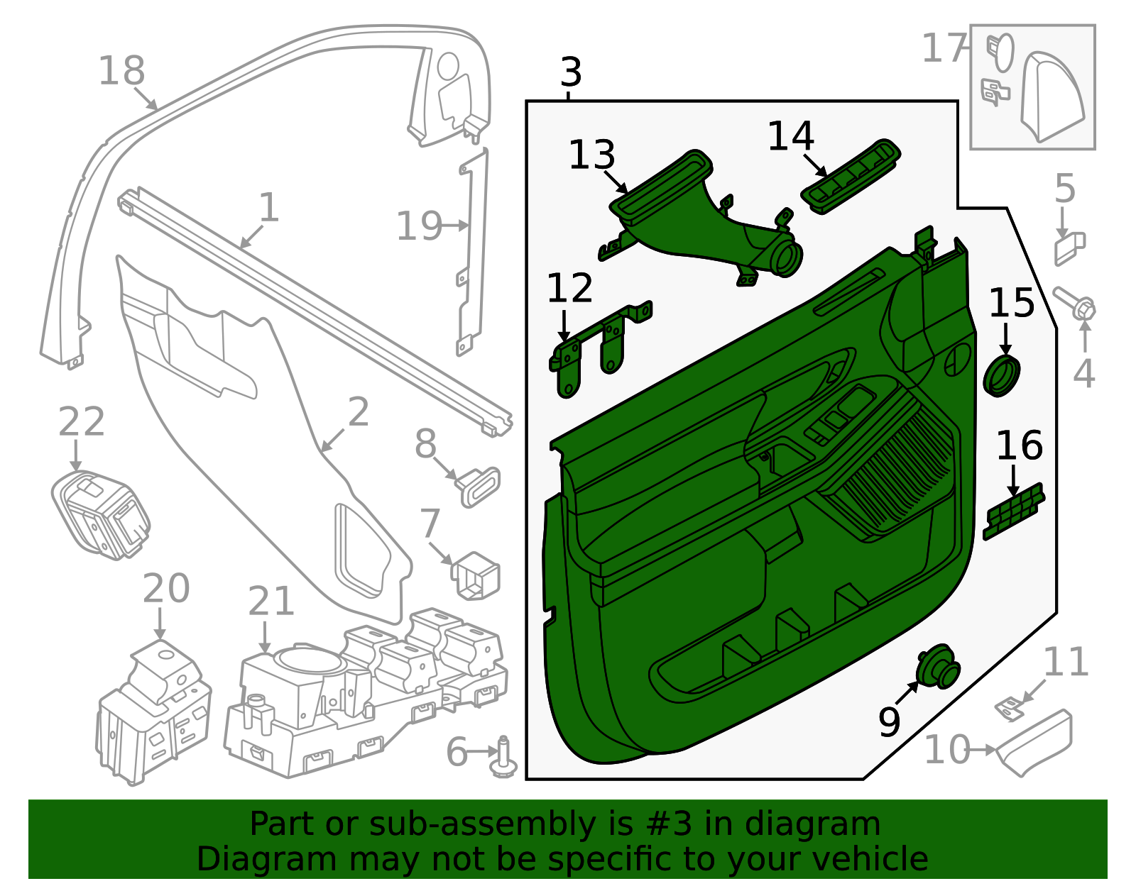 2025 Ford Expedition Door Interior Trim Panel SL1Z-4023943-DB | OEM ...