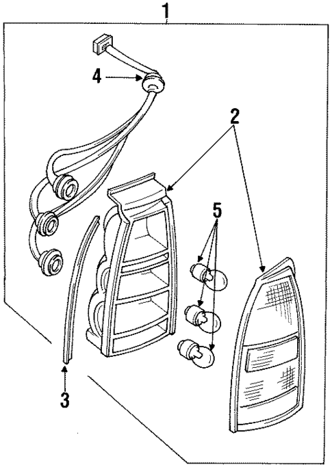 Tail Lamps for 1997 Mercury Tracer #1