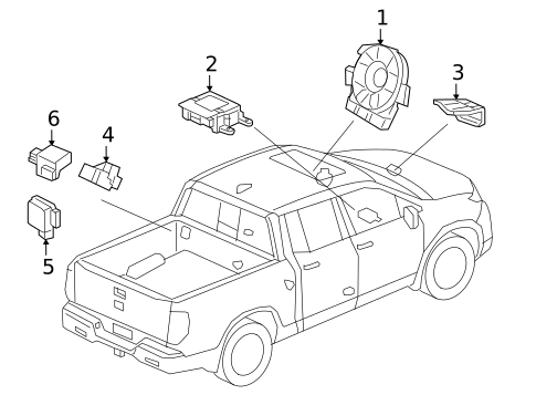 Air Bag Components for 2017 Honda Ridgeline #1