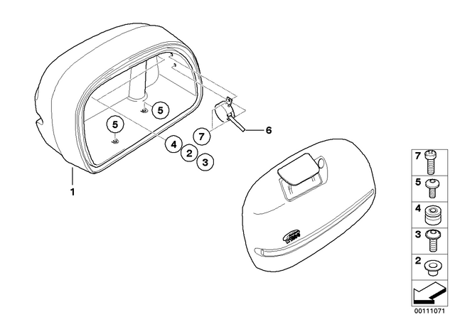 46547667792 - : Cover Bracket for BMW-Motorrad Image