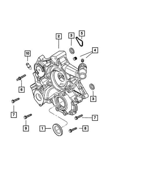 Timing Belt/Chain and Cover and Balance Shaft for 2008 Jeep Commander #1