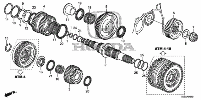 AT Secondary Shaft for 2013 Honda Fit #0