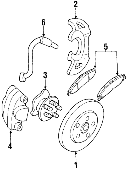 Front Brakes for 1997 Oldsmobile Cutlass #0