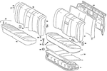 1269200021 - Rear Seat Bench: Seat Cushion for Mercedes-Benz Image